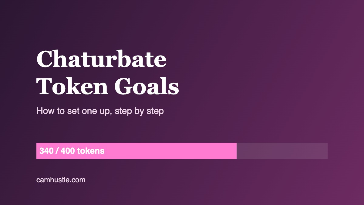 Chaturbate token goal progress bar showing 340 of 400 tokens