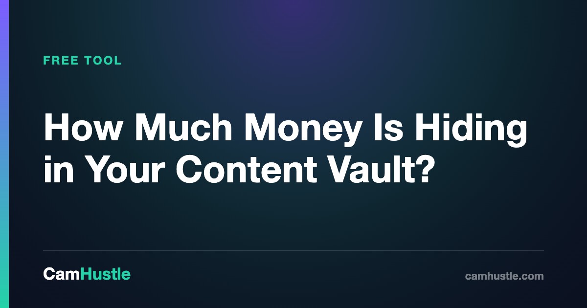 CamHustle Creator Asset Audit
