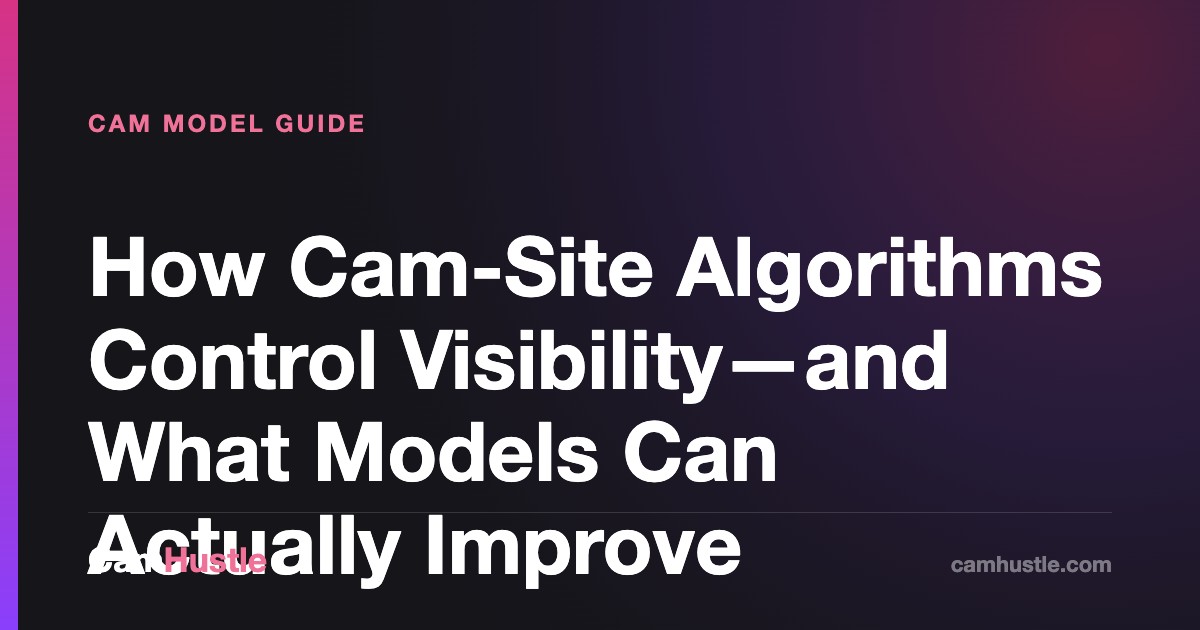 How Cam-Site Algorithms Control Visibility—and What Models Can Actually Improve, explained for new cam models