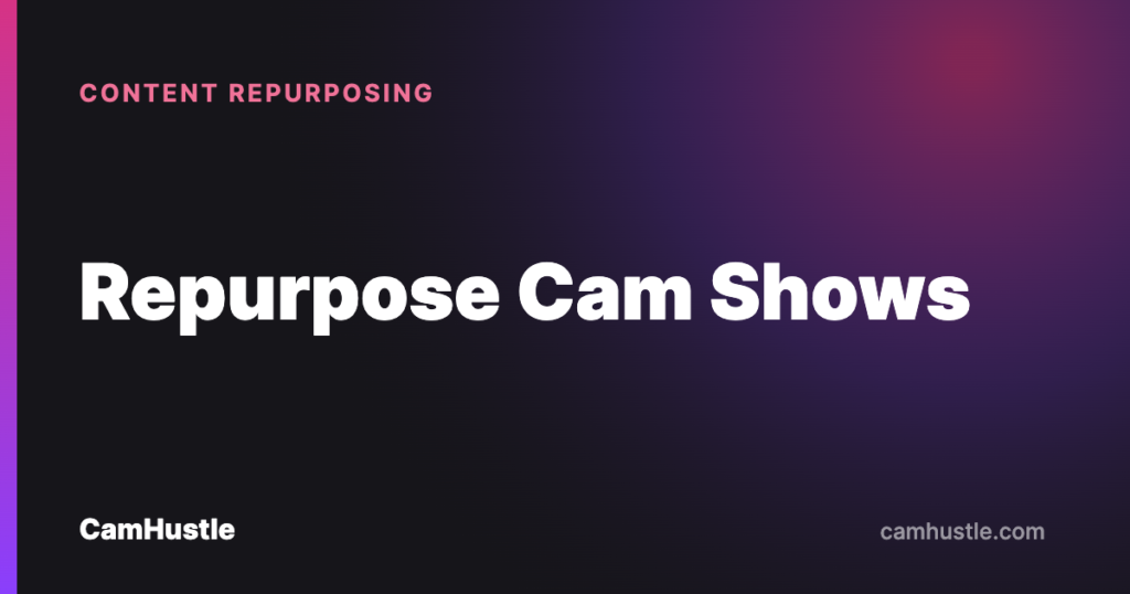 How cam models record and repurpose livestream shows into sellable clips