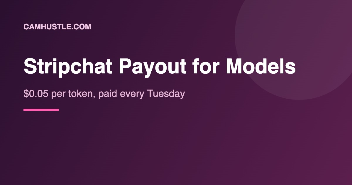 Stripchat payout for models: token rate and payout schedule