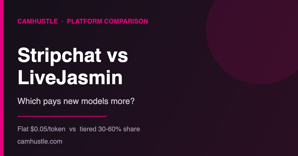 Stripchat vs LiveJasmin payout comparison for cam models